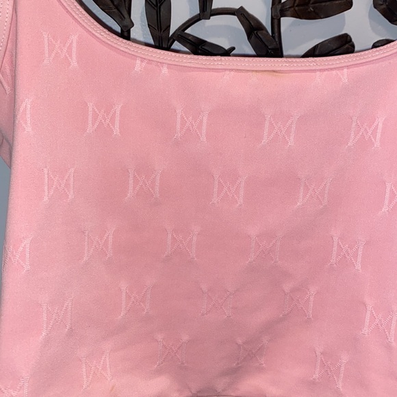 Meshki Jaquard Tank Crop Top - Picture 3 of 4